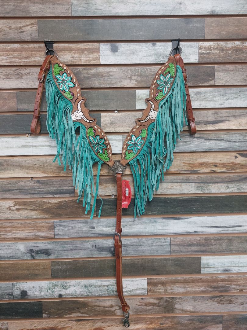 USED Showman Western Tack Set Horse Light Oil