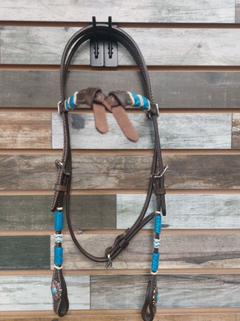 USED Circle Y Western Headstall Horse Dark Oil