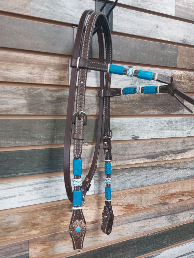 USED Circle Y Western Headstall Horse Dark Oil