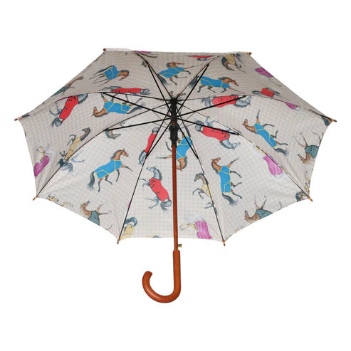 JPC - AWST Int'l Lila Umbrella-Horses in Blankets