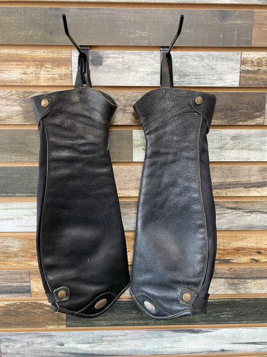 USED Parlanti Leather Half Chaps  Black