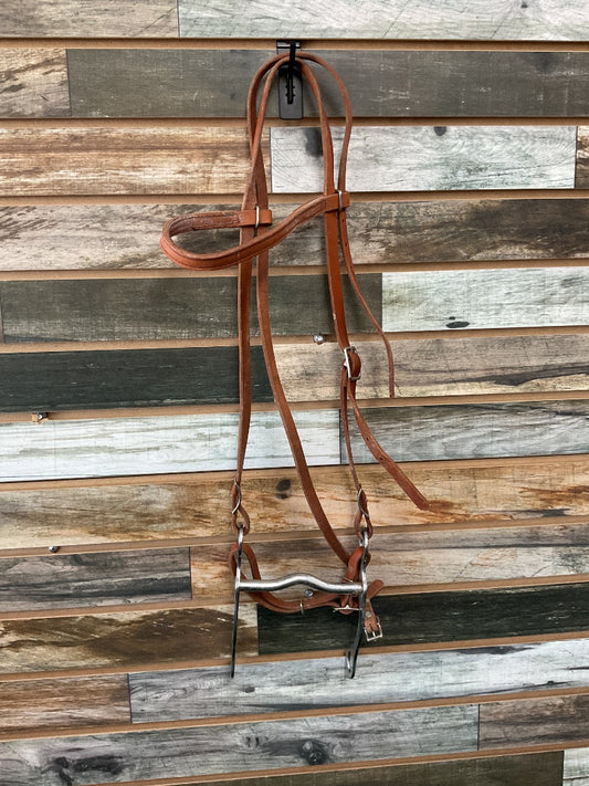 USED  Western Headstall With Bit  Light Oil