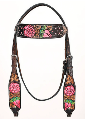 Hilason Western Horse Floral Headstall