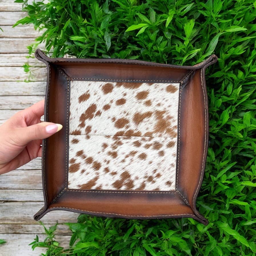 Square cowhide Tray