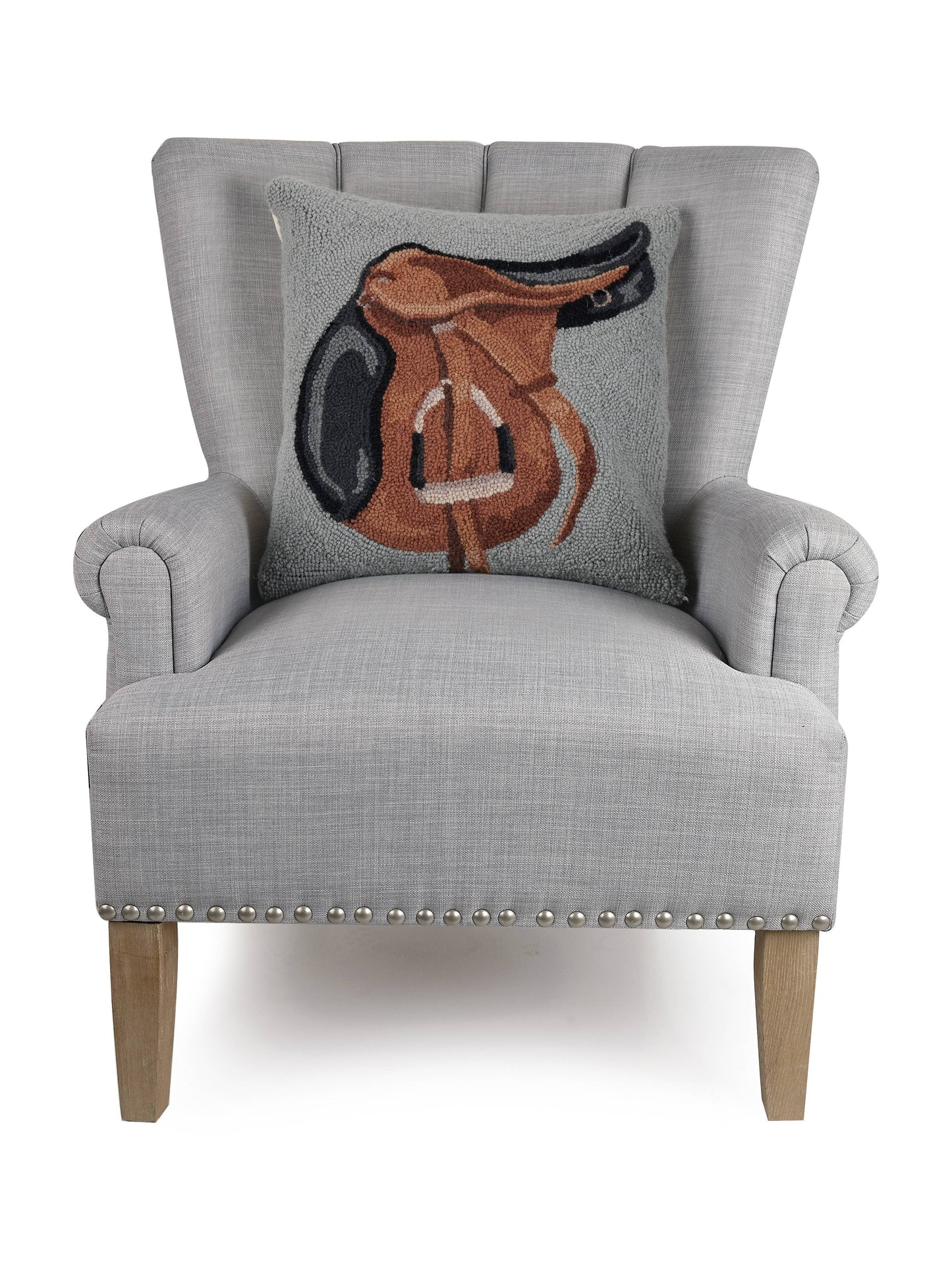 English Saddle Hook Pillow