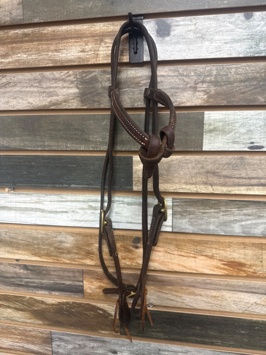 USED Murphy Leather Western Headstall With Reins Horse Dark Oil