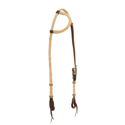 Oxbow Tack - Chocolate Harness Slip-Ear with Rawhide Knots